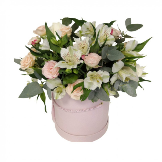 Букет цветов "Шляпная коробка Волшебная"